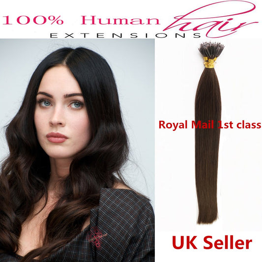 14inch 1g 7A* Nano Ring Double Drawn Premier Russian/Indian Remy Human Hair Extensions 1st Class
