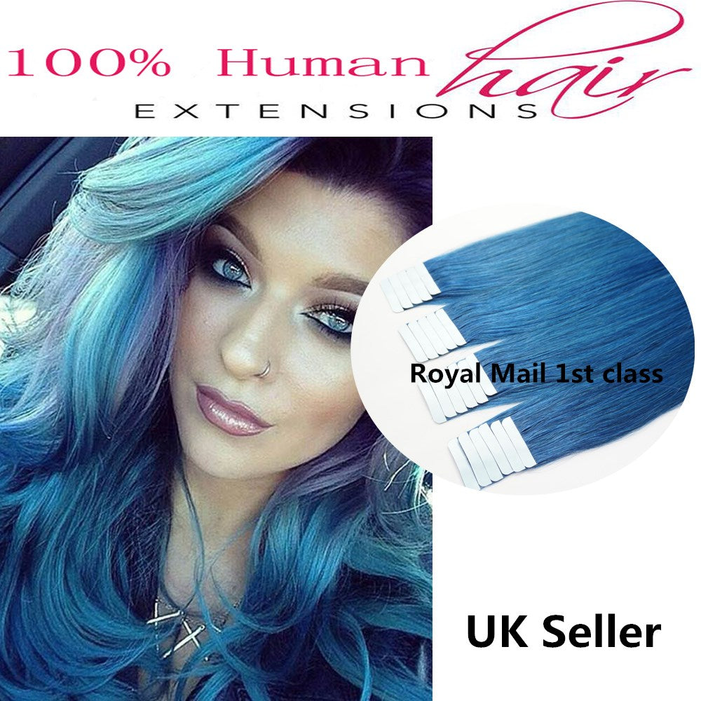 8A* Best Quality 18inch Invisible Tape-In Russian Remy Human Hair Extensions 1st Class UK Seller