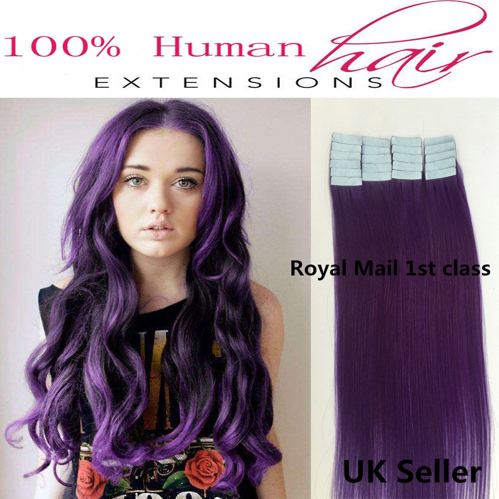 8A* Best Quality 18inch Invisible Tape-In Russian Remy Human Hair Extensions 1st Class UK Seller