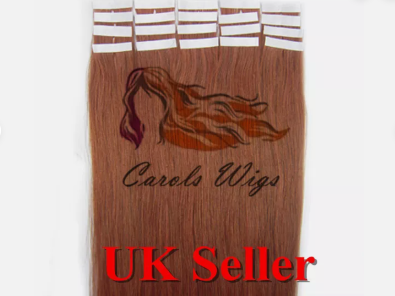 8A* Best Quality 18inch Invisible Tape-In Russian Remy Human Hair Extensions 1st Class UK Seller