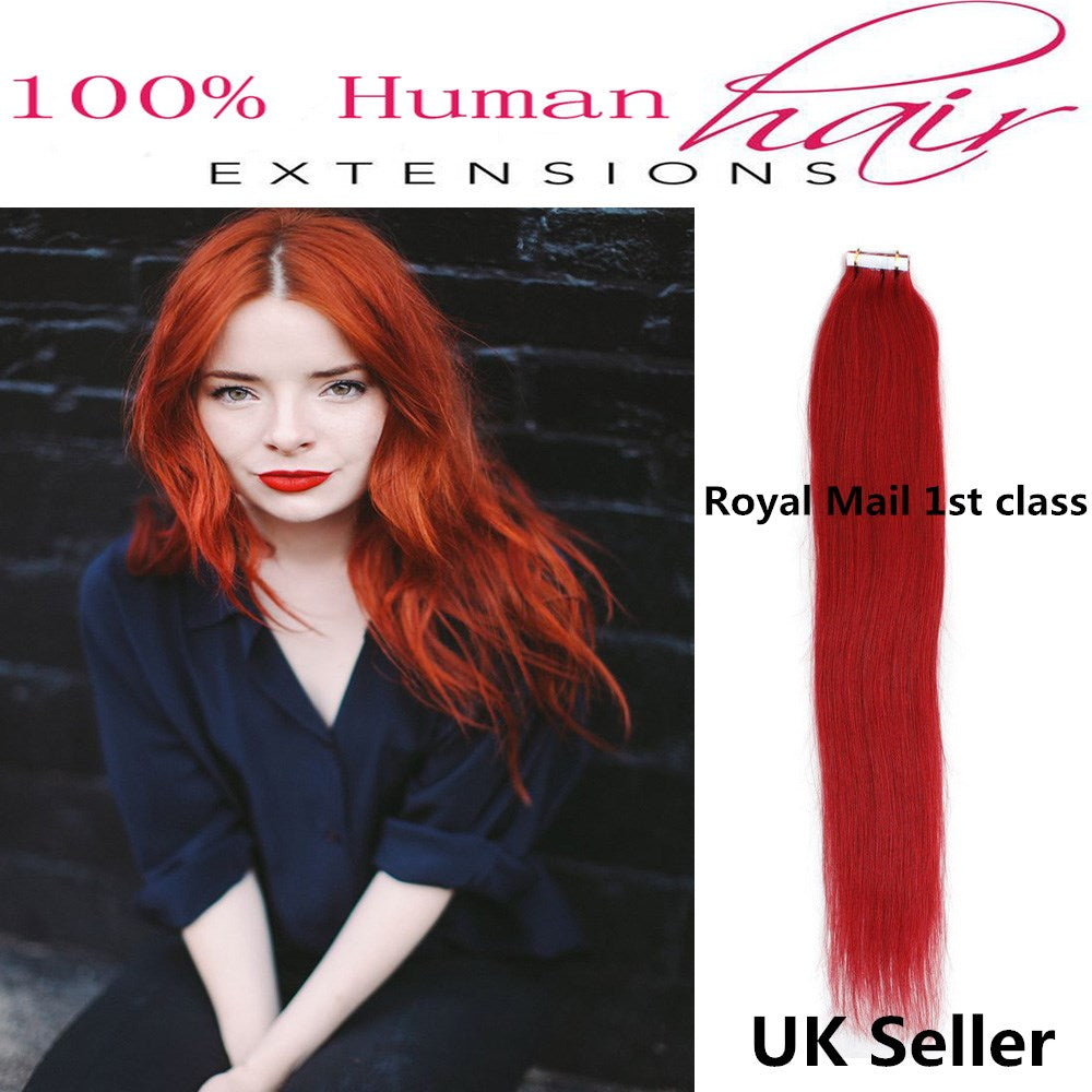 8A* Best Quality 18inch Invisible Tape-In Russian Remy Human Hair Extensions 1st Class UK Seller