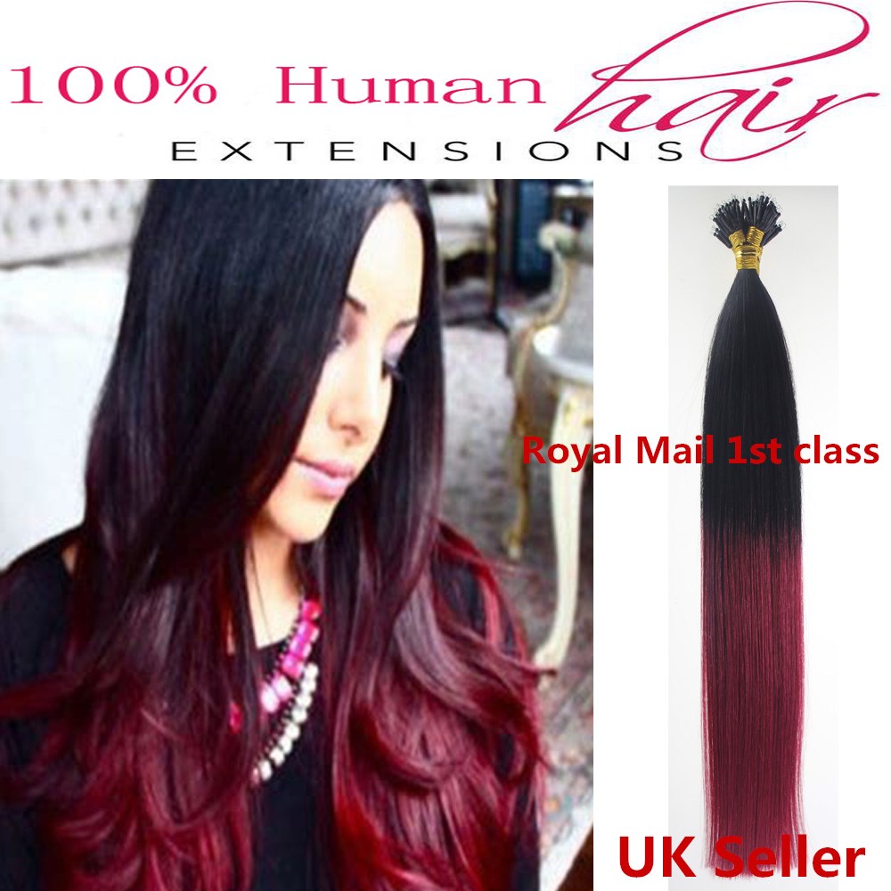 16inch 1g 7A* Nano Ring Double Drawn Premier Russian/Indian Remy Human Hair Extensions 1st Class